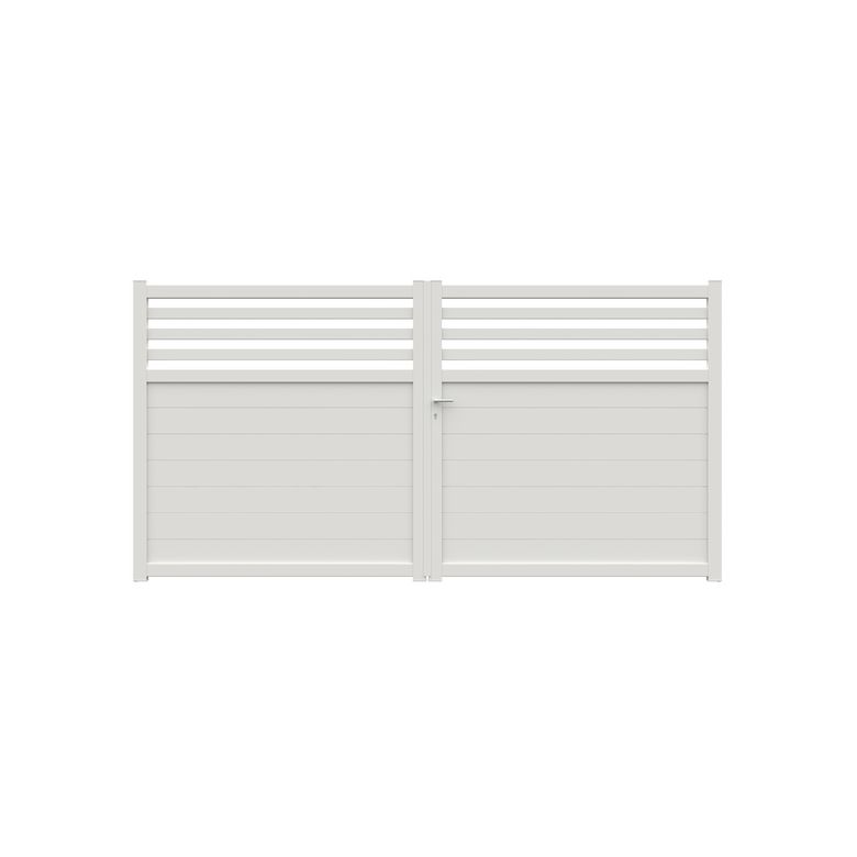 Portail battant VELIHA alu blanc RAL 9016 H.180 x l.350 Main Image