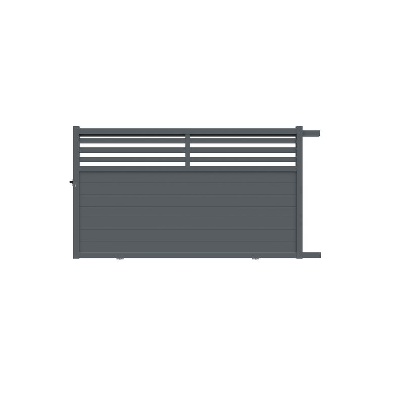 Portail coulissant VELIHA alu gris anthracite RAL 7016 H.179 x l.307 droite Main Image