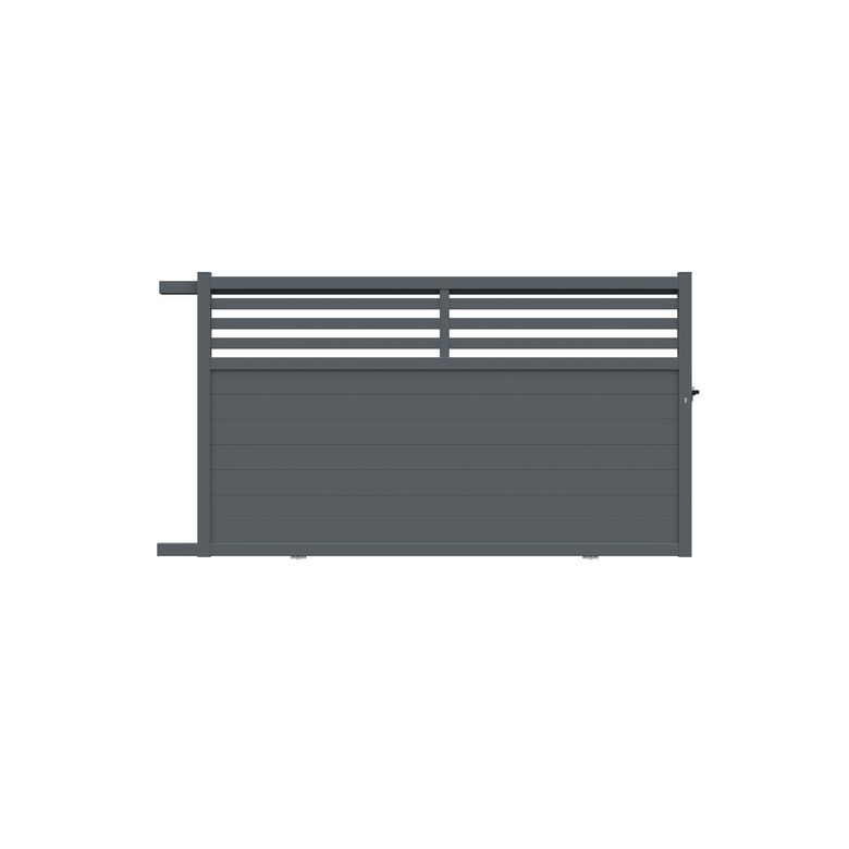 Portail coulissant VELIHA alu gris anthracite RAL 7016 H.179 x l.307 gauche Main Image