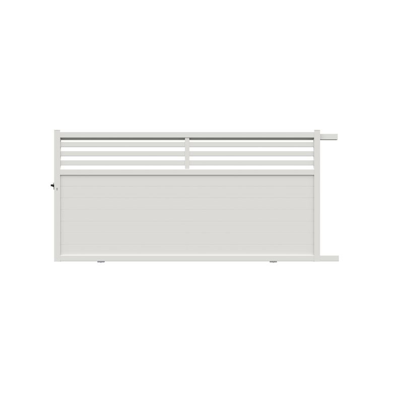 Portail coulissant VELIHA alu blanc RAL 9016 H.179 x l.357 droite Main Image