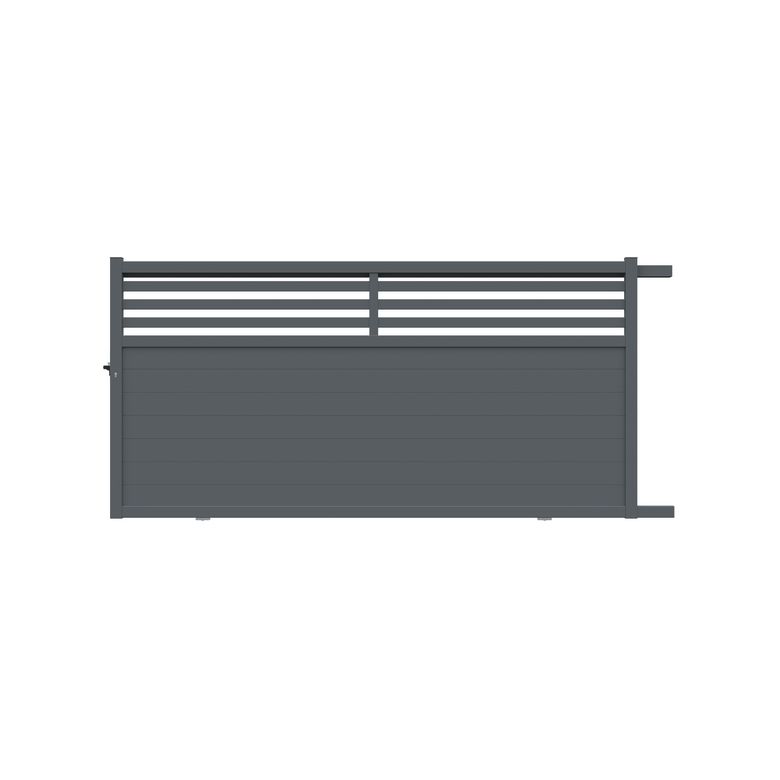 Portail coulissant VELIHA alu gris anthracite RAL 7016 H.179 x l.357 droite Main Image