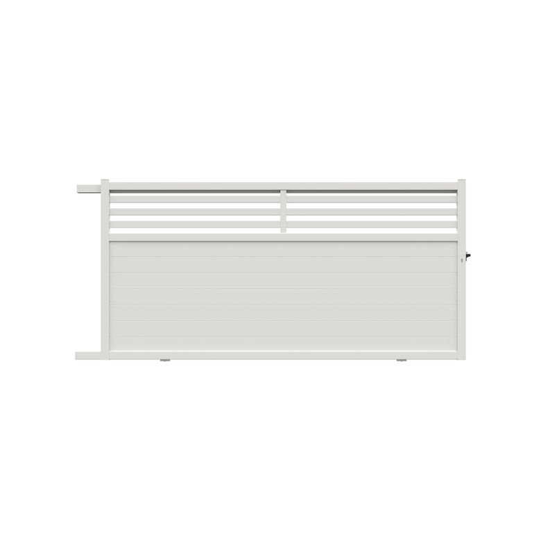 Portail coulissant VELIHA alu blanc RAL 9016 H.179 x l.357 gauche Main Image