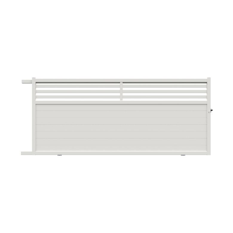 Portail coulissant VELIHA alu blanc RAL 9016H.179 x l.407 gauche Main Image
