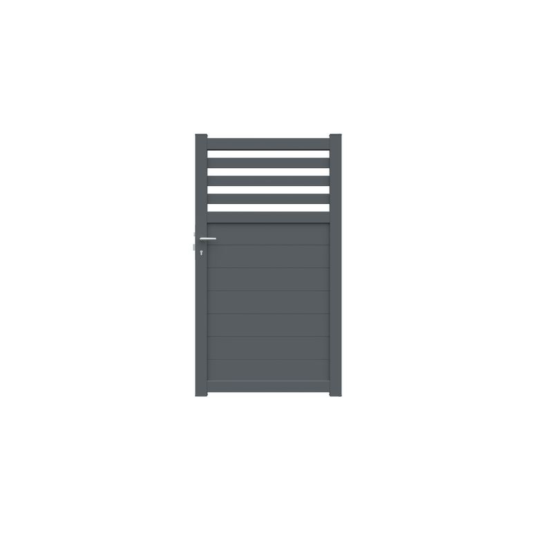 Portillon VELIHA alu gris anthracite RAL 7016 H.180 x l.100 droite Main Image