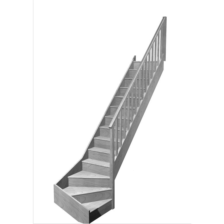 Escalier Faubourg quart tournant bas rampe Idéal