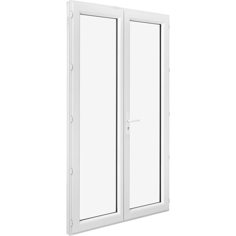 Porte-fenêtre Pria PVC 2 vantaux sans soubassement-Lapeyre