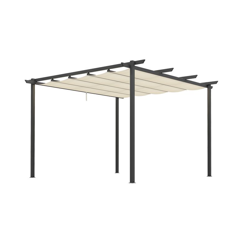 Pergola aluminium Esther toile grise