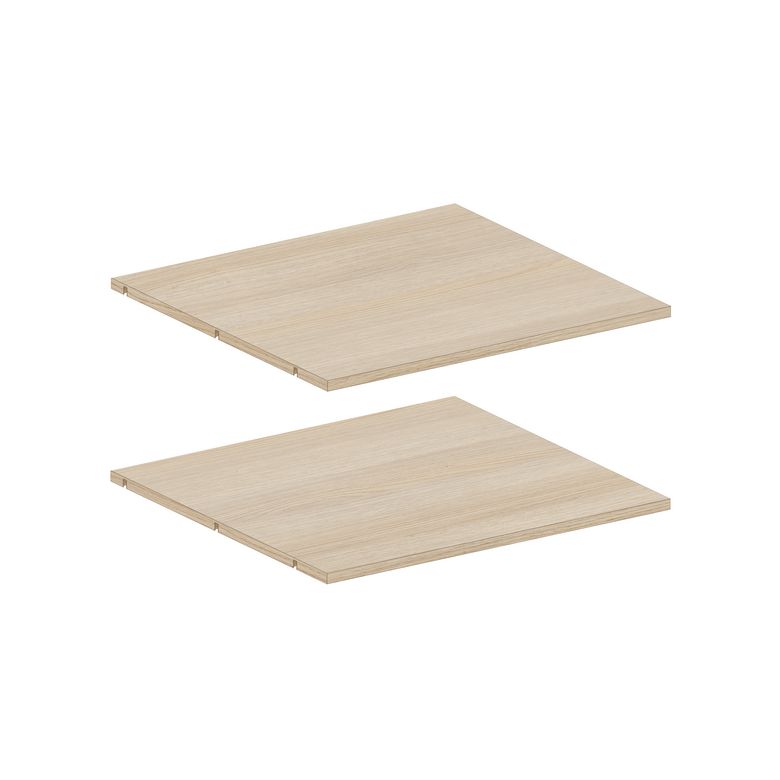 Lot de 2 tablettes chêne clair pour caisson Pléaide