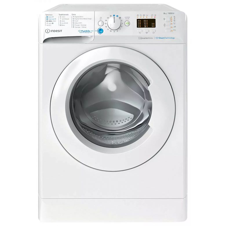 Lave-linge pose libre front blanc Indesit BWA81295XWVFR Main Image