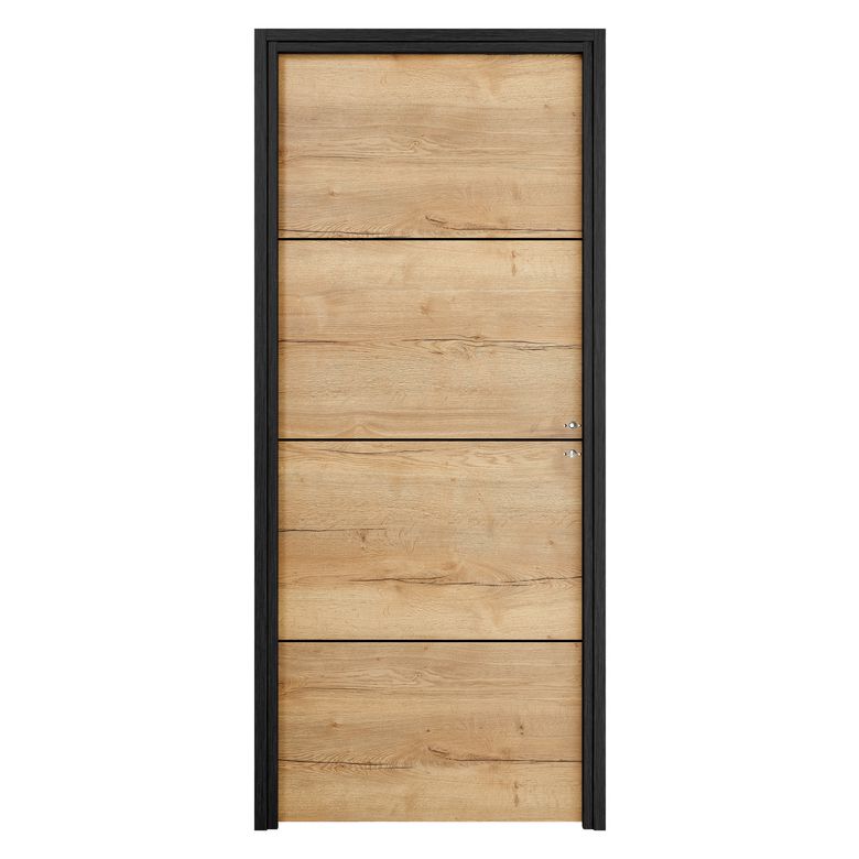 Bloc-porte ROXIE fin de chantier thermique inserts noir