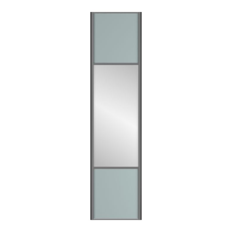 Porte de placard coulissante Glisseo 2 miroir partitionné Lapeyre