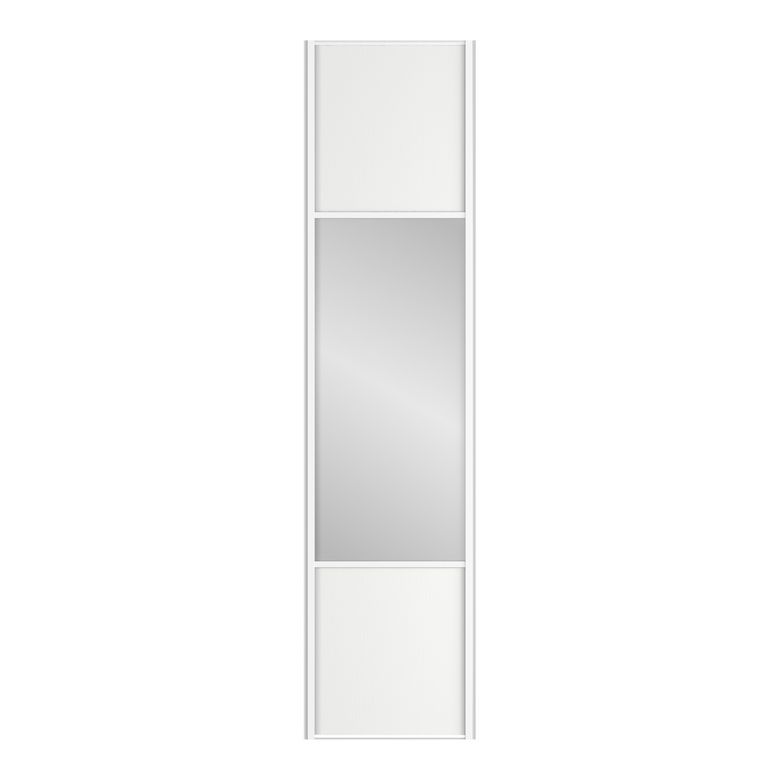 Vantail seul Glisseo 2 3P blanc veiné / miroir profil blanc H.246,1 x l.61 cm Main Image