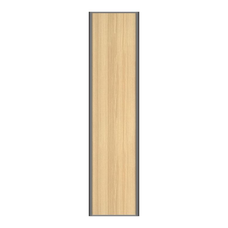Vantail seul Glisseo 2 chêne Vincenza profil gris H.246,1 x l.61 cm Main Image