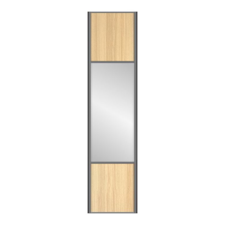 Porte de placard coulissante Glisseo 2 miroir partitionné