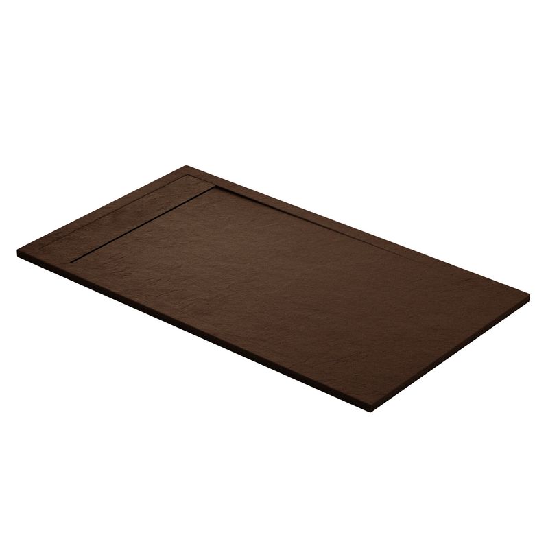 Receveur BALI 2 résine ardoise brun métallisé extraplat à poser L.120 x l.90 Main Image
