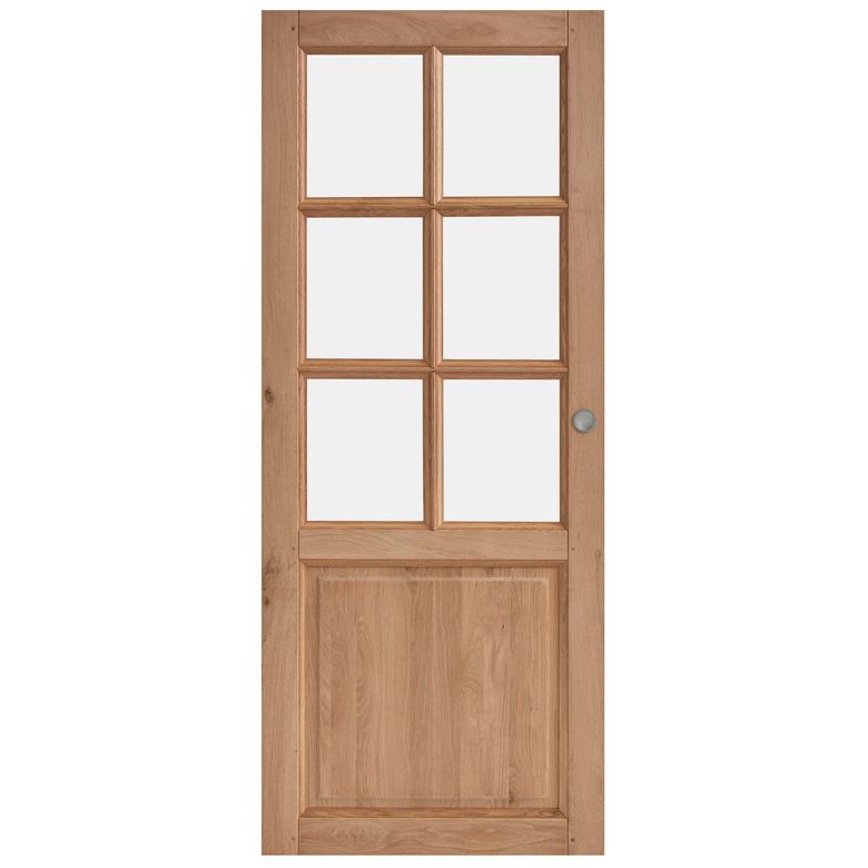 Porte coulissante MIRAMONT à vitrer *** Chêne sans serrure