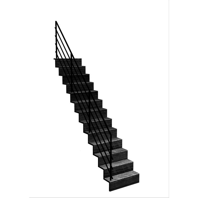 Escalier Jazz droit rampe Fera