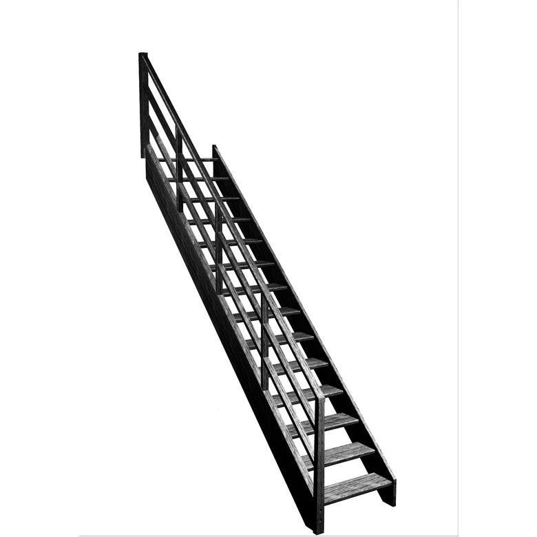 Escalier Aria droit rampe Eden