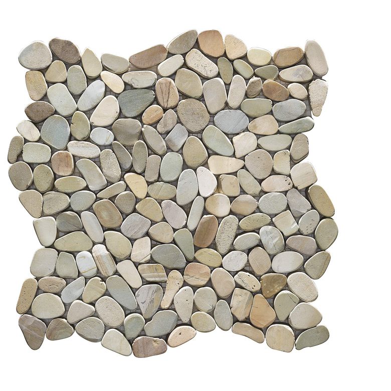 Mosaïque CHAMADE galets beigeur trame encastrable 30x30 saspect naturel Main Image