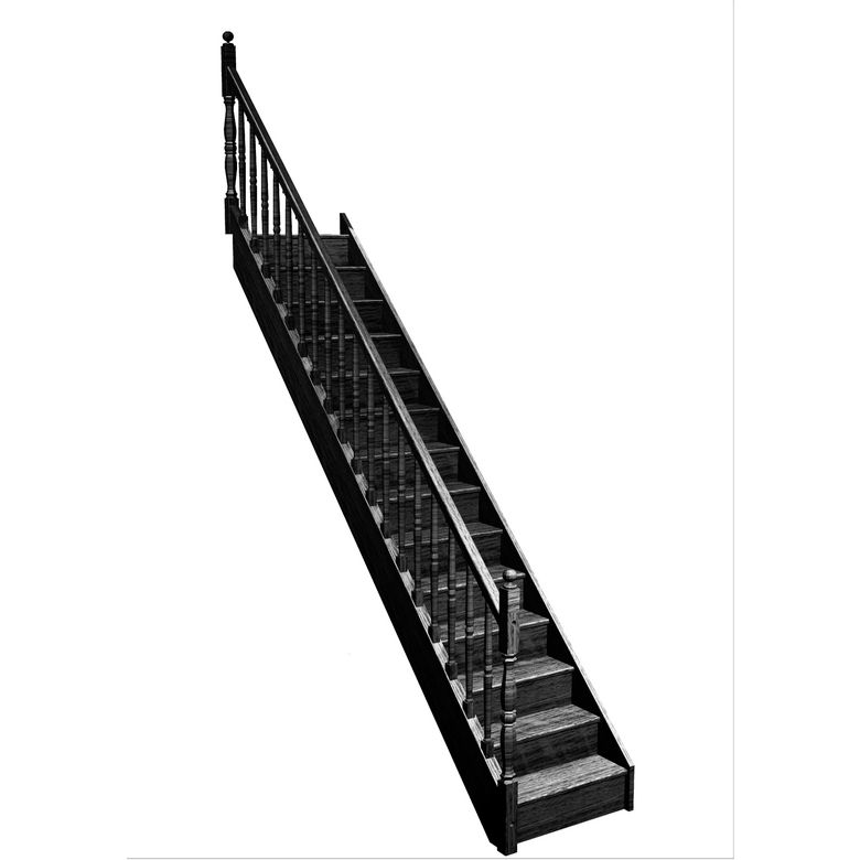 Escalier Faubourg droit rampe Antique