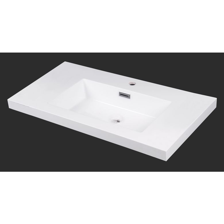 Plan vasque simple 90 cm résine YTRAC