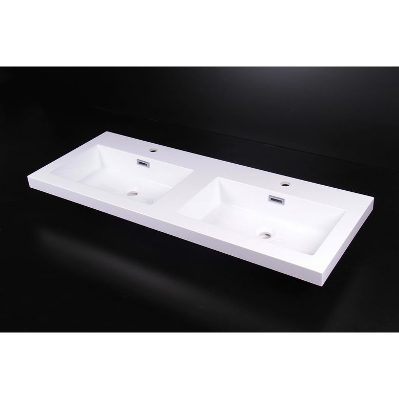 Plan vasque double 120 cm résine YTRAC