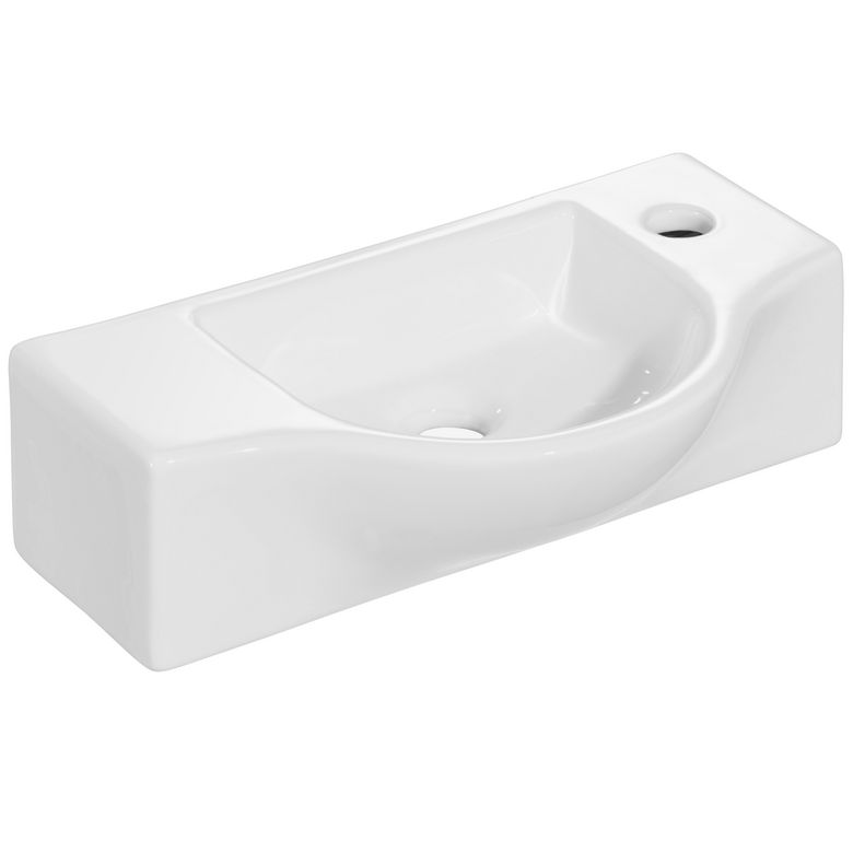 Lave-mains OPHELIE porcelaine blanc L.45 x l.25 Main Image