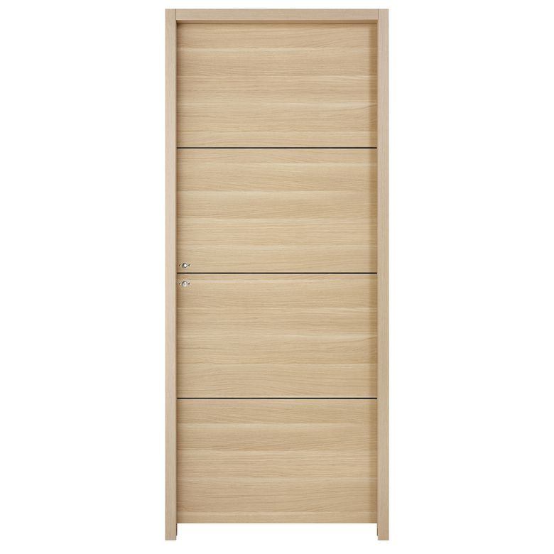 Bloc-porte ROXIE *** Acoustique Chêne naturel inserts Noir- H.90 - H.204 x l.73D Main Image