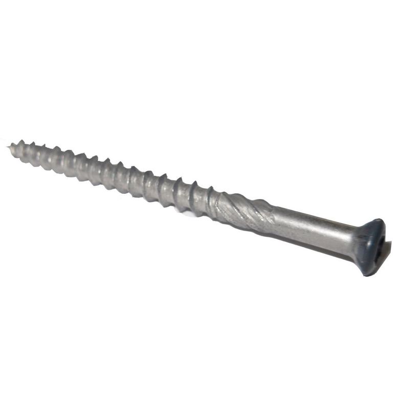 Boite de 100 vis 5 x 70 gris pour lames de terrasse en bois composite Main Image