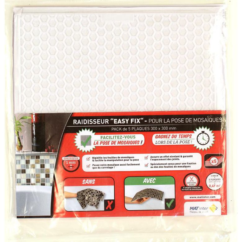 Pack de 5 supports adhésif pour la pose de mosaîque Main Image