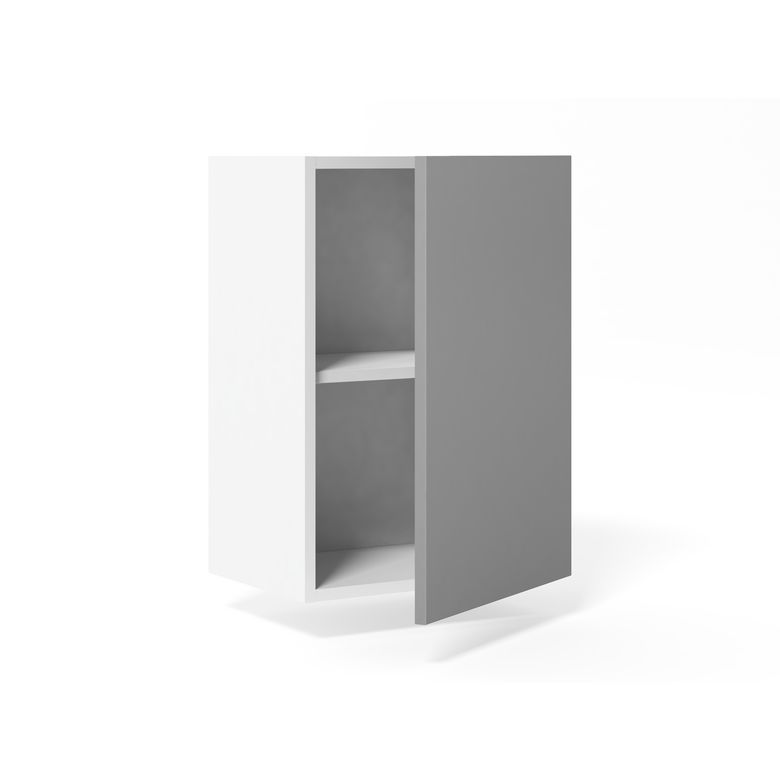 Meuble haut de rangement H.77 cm grande largeur 1 porte, 1 tablette