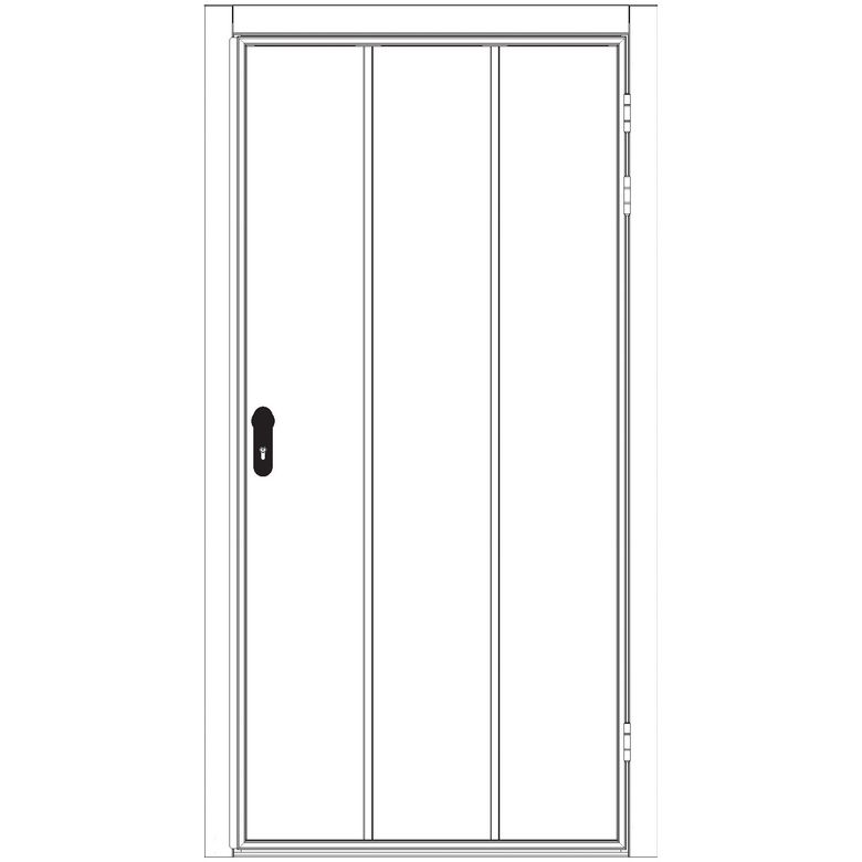 Porte de service PROACCESS  Contemporain Blanc -Serrure 1 point H.200 x l.87.5 G Main Image