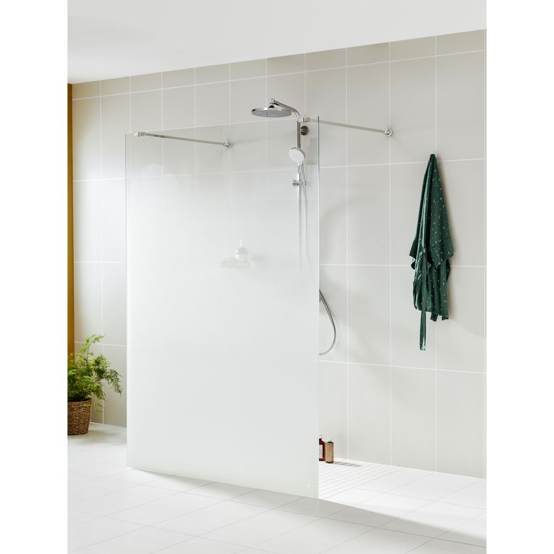 Paroi douche LINE PRESTIGE Verre Sérigraphié MARVIN Tim 8mm H.198 x l.90 chr Main Image