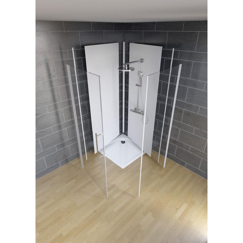 Habillage mural Créapano décor uni blanc 1 panneau - Salle de bains - Lapeyre