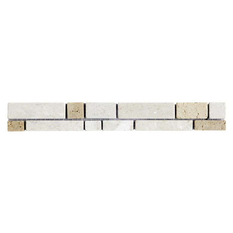 Listel SONATE pierre sur trame 3.9x30 aspect naturel Main Image