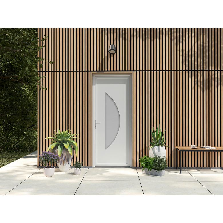Porte d'entrée ALMONT PVC à barillet 215 x 90 cm-Lapeyre