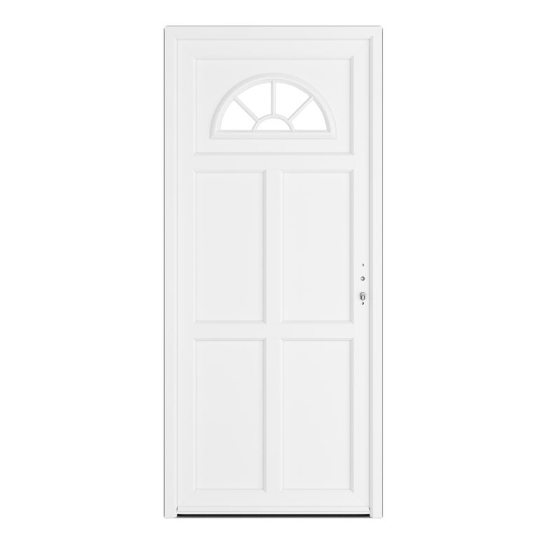Porte d'entrée DINAN 2 PVC Gris 215 x 90 cm