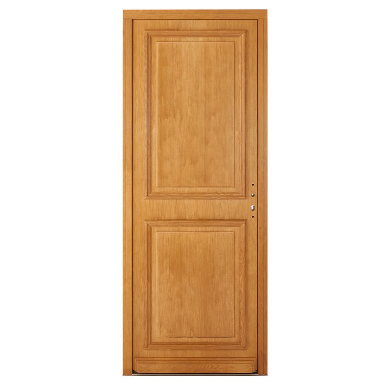 Porte d'entrée** Bois exotique ANNAELLE + barillet  30x40 H.215 x l.90 droite Main Image