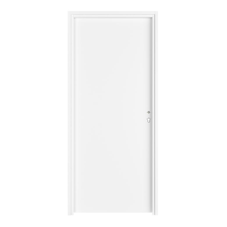 Bloc-porte fin de chantier thermique prêt-à-peindre ROMY 2 AGGLO | Lapeyre