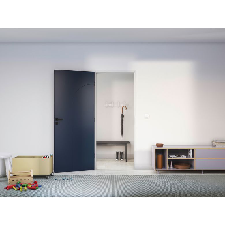 Bloc porte thermique huisserie 90 prêt-à-peindre ARCHE ALVEO|Lapeyre