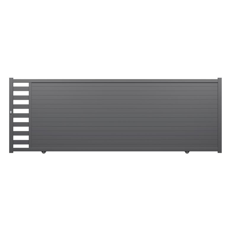 Portail coulissant ANDRIA aluminium H.168 x l.475 gris anthracite RAL 716 Main Image