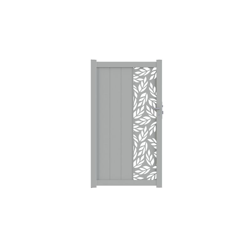 Portillon aluminium décor orge blanc VICTORIN