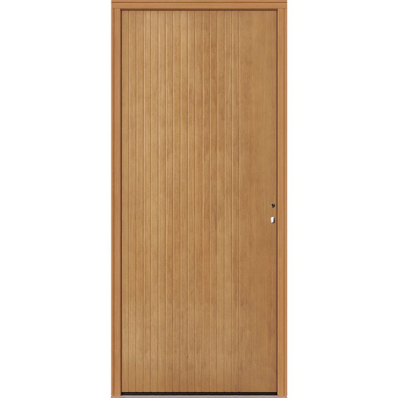 Porte d'entrée** Bois exotique AUGUSTINE + barillet  30X40 H.215 x l.90 gauche Main Image