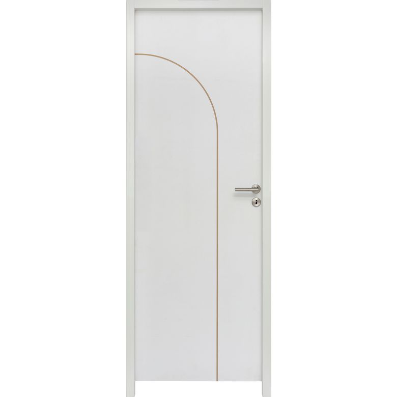 Bloc porte thermique huisserie 90 prêt-à-peindre ARCHE ALVEO|Lapeyre