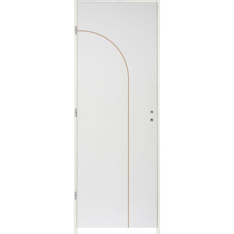 Bloc porte thermique huisserie 90 prêt-à-peindre ARCHE ALVEO|Lapeyre