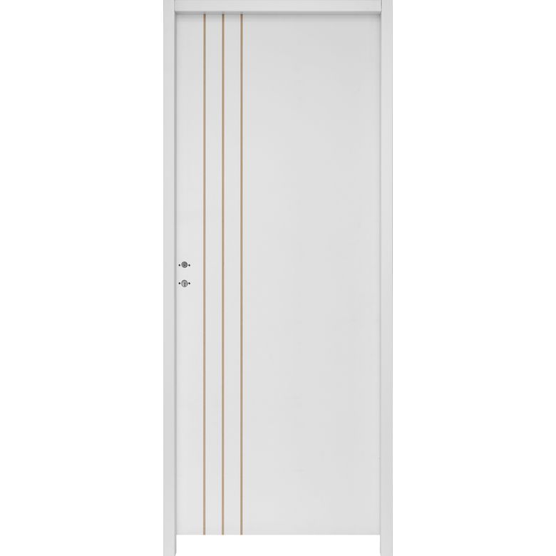 Bloc-porte LINE * Acoustique prépeint Blanc - Huisserie 90 - H.204 x 73 D Main Image