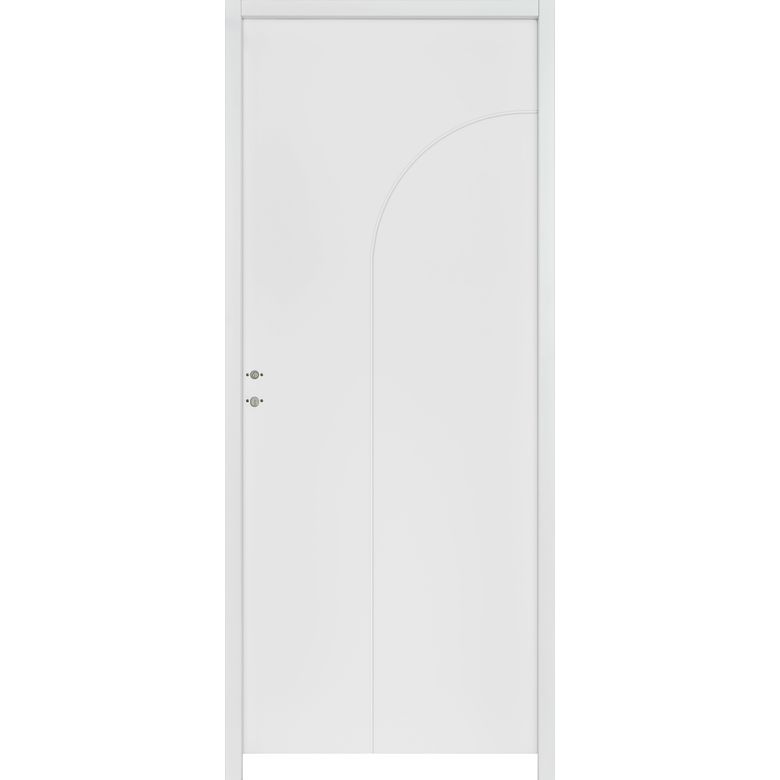 Bloc-porte ARCHE *** Acoustique Laqué Blanc - Huisserie 90 - H.204 x l.83 D Main Image