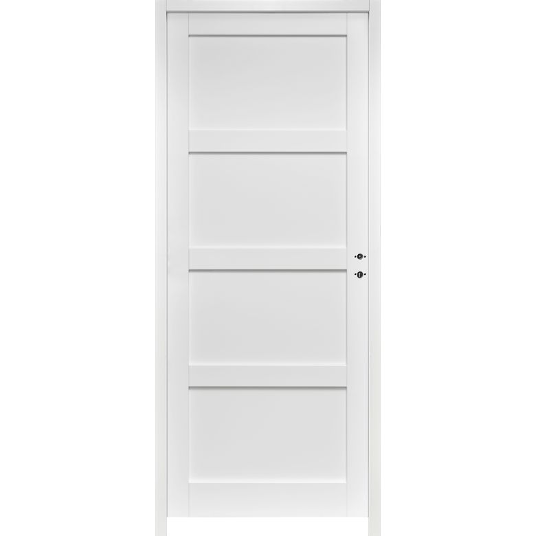 Bloc-porte ELEGANCE *** Laqué Blanc - Huisserie 90 - Ame agglo. - H.204 x l.63 G Main Image