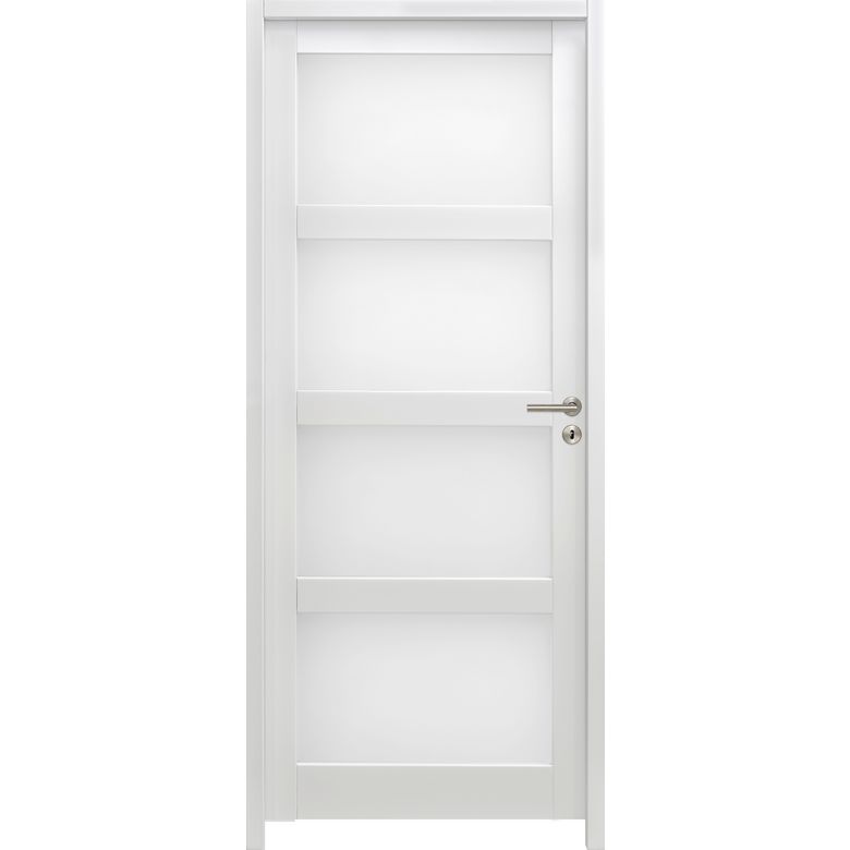 Bloc-porte vitrée huisserie 90 blanc laqué ELEGANCE| Lapeyre
