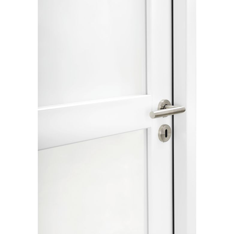 Bloc-porte vitrée huisserie 90 blanc laqué ELEGANCE| Lapeyre